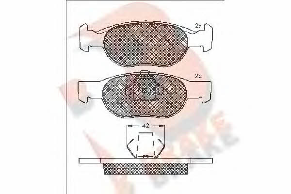 R Brake RB1348 Brake Pad Set, disc brake RB1348