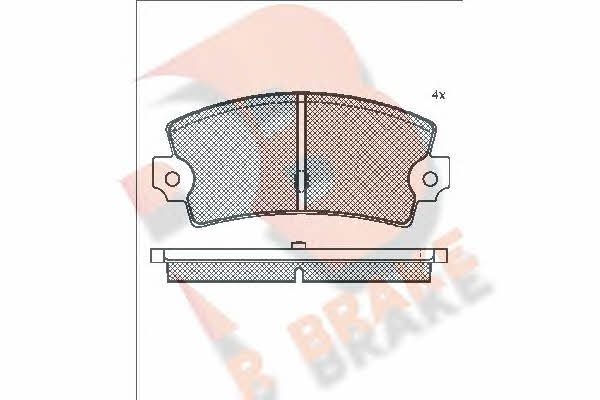 R Brake RB0218 Brake Pad Set, disc brake RB0218