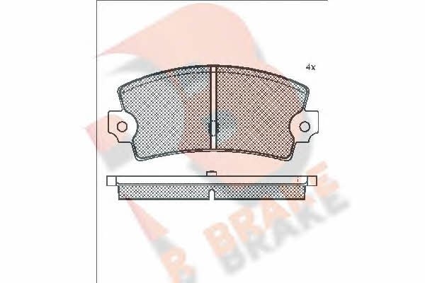 R Brake RB0218 Brake Pad Set, disc brake RB0218