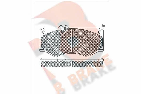 R Brake RB0405 Brake Pad Set, disc brake RB0405