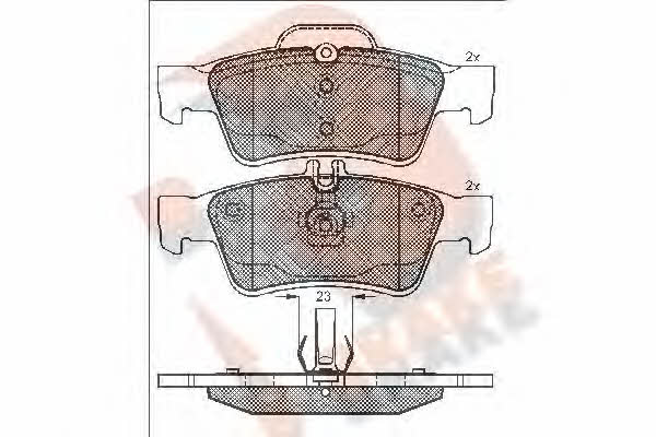 R Brake RB1576 Brake Pad Set, disc brake RB1576