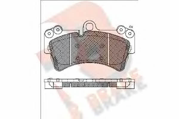 R Brake RB1595 Brake Pad Set, disc brake RB1595