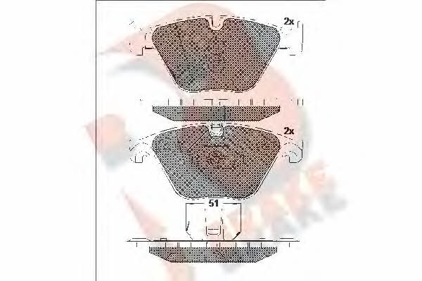 R Brake RB2065 Brake Pad Set, disc brake RB2065