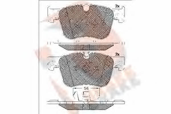 R Brake RB2166 Brake Pad Set, disc brake RB2166