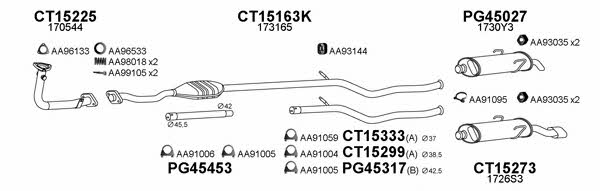  150092 Exhaust system 150092