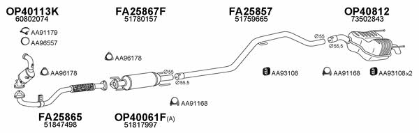  250492 Exhaust system 250492