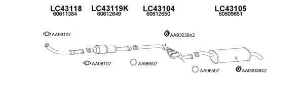  430033 Exhaust system 430033