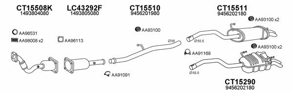  430078 Exhaust system 430078