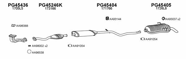  450019 Exhaust system 450019