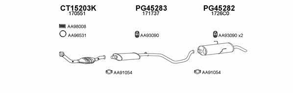  450070 Exhaust system 450070