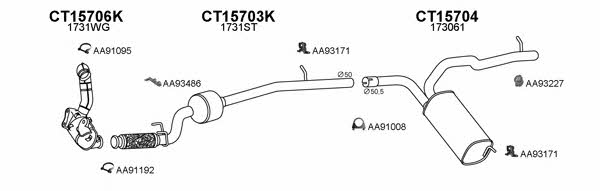  450574 Exhaust system 450574