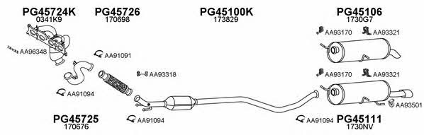  450642 Exhaust system 450642