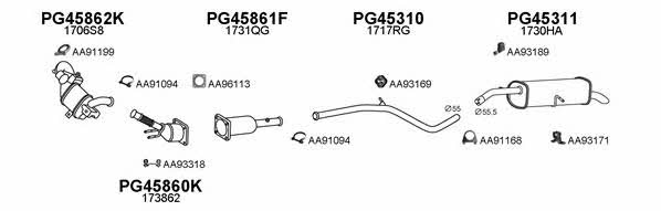  450670 Exhaust system 450670