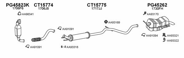  450771 Exhaust system 450771