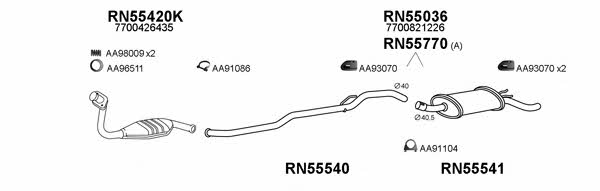  550218 Exhaust system 550218