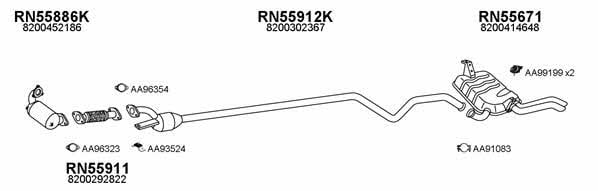  550367 Exhaust system 550367