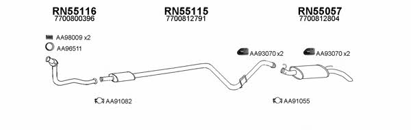  550395 Exhaust system 550395