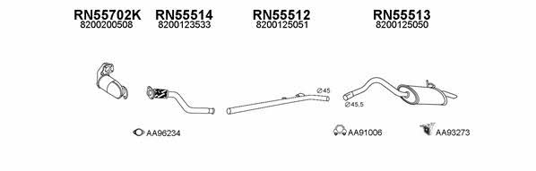  550398 Exhaust system 550398