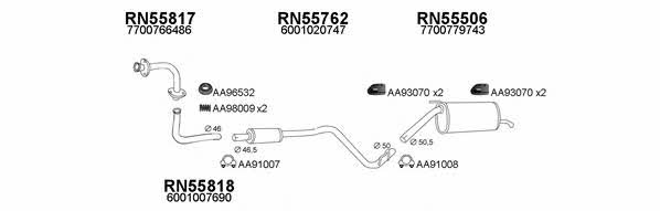  550438 Exhaust system 550438