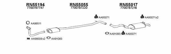  550461 Exhaust system 550461