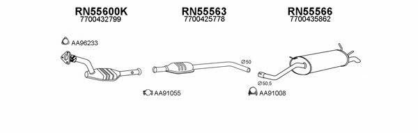  550464 Exhaust system 550464