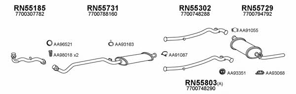  550512 Exhaust system 550512