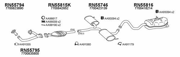  550531 Exhaust system 550531