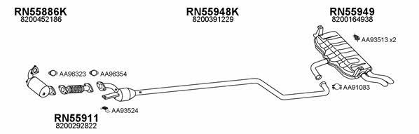  550539 Exhaust system 550539