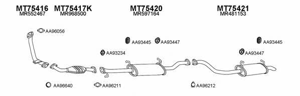  750073 Exhaust system 750073