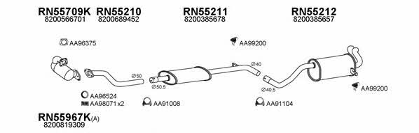  550584 Exhaust system 550584