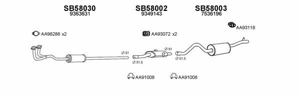  580040 Exhaust system 580040