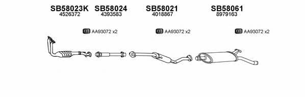  580043 Exhaust system 580043