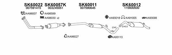  600016 Exhaust system 600016