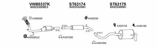  800116 Exhaust system 800116