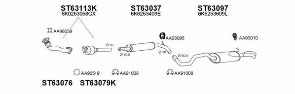  800190 Exhaust system 800190