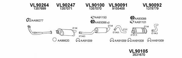  900123 Exhaust system 900123