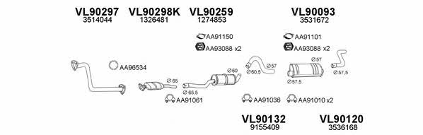  900146 Exhaust system 900146