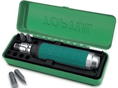 GAAD0602 Toptul Screwdriver with reverse and bits