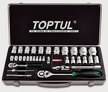 Toptul GCAD3402 The tool kit combined 1/4 ", 1/2" 34 units. GCAD3402