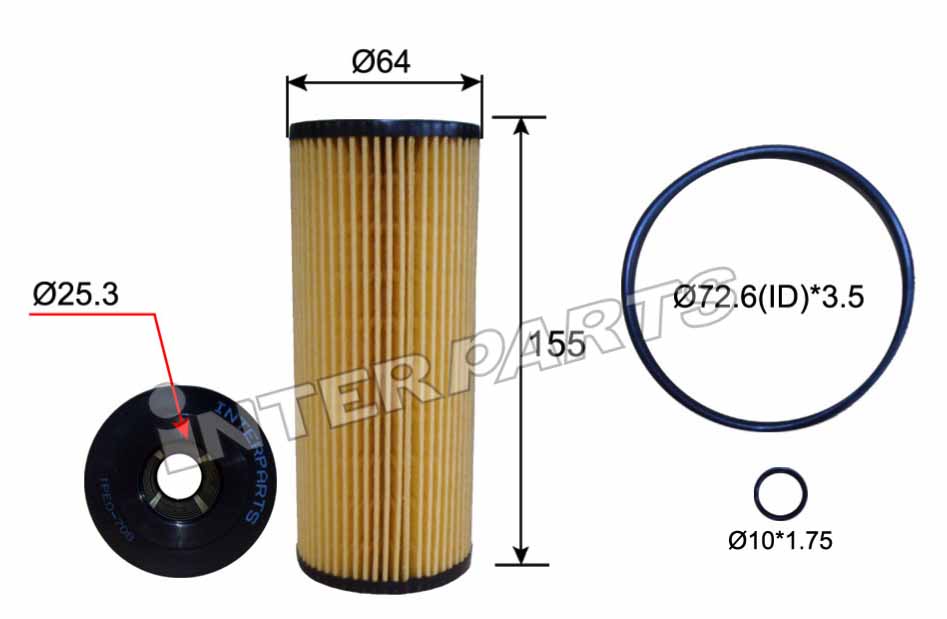 Interparts filter IPEO-708 Oil Filter IPEO708