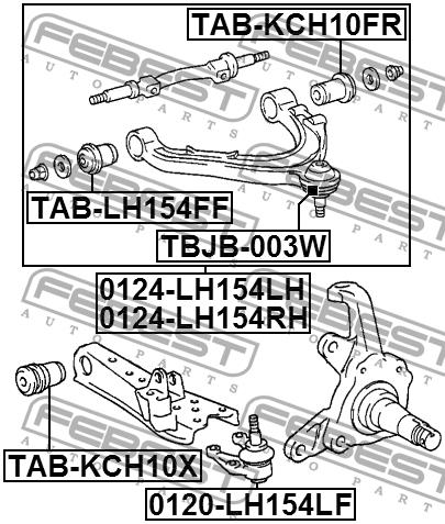 Febest Suspension arm front upper left – price 490 PLN