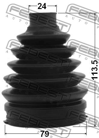 Febest CV joint boot outer – price 86 PLN