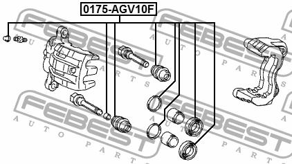 Repair Kit, brake caliper Febest 0175-AGV10F