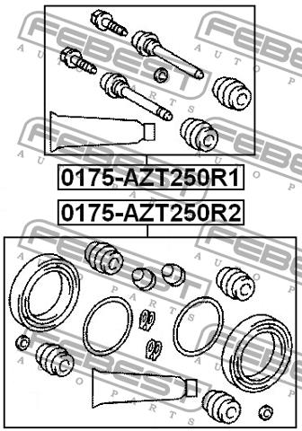 Brake caliper repair kit Febest 0175-AZT250R1