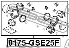 Brake caliper repair kit Febest 0175-GSE25F