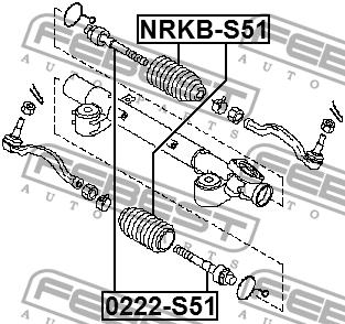 Inner Tie Rod Febest 0222-S51