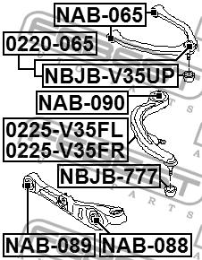 Track Control Arm Febest 0225-V35FR