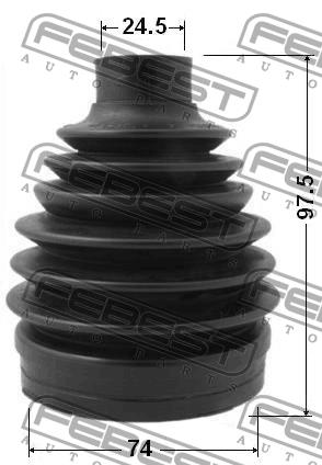 CV joint boot outer Febest 0417P-CY2