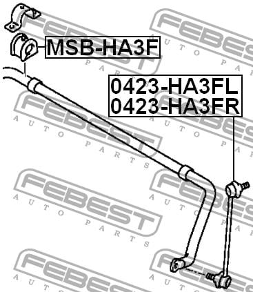 Front anti roll bar link, right Febest 0423-HA3FR