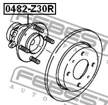 Wheel hub Febest 0482-Z30R